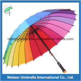 Colorful Automatic 24ribs Rainbow Golf Umbrella