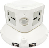 New Design One Layer Vertical Socket with 5 USB Charger