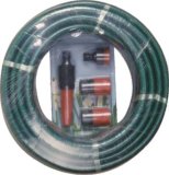 Hot Sale 3-Ply PVC Reinforced PVC Water Garden Hose with Plastic Quickly Connector