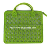 Fashion Ladies Green Laptop Bags, Computer Handbags, Leather Laptop Bag