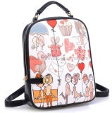 2013 Scribble School Bag for Teen-Age Kids with PU Material (DW-1314)