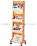 Wood Magzine Display Shelf Stand (ZS-195)