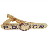 Gold Plated Tie Clip with Synthetic Enamel (ele-TC03)