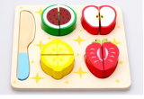 2015 New Arrival Stock and OEM Pretend Play Wooden Toys Fruit Cutting Wooden Puzzle Toys for Children