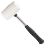 White Rubber Hammer with Tubular Steel Handle
