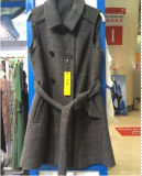 40% Wool, 60% Polyester, Women Popular Vest, Women Coat (Z-1586)