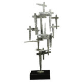 Modern Abstract Metal Iron Sculpture