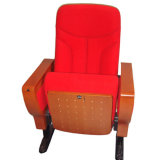 Factory Price Colorful Fabric Seat Wooden Armrest Folding Chair