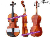 Hand-Made, Natural Flamed Maple, Glossy Paint Violin (AVL-009)
