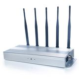 30 Meter CDMA GSM Dcs/PCS 3G WiFi Mobile Phone Signal Isolator Cell Phone Signal Jammer Phone Signal Blocker Portable 3G WiFi Jamming Device with 5 Antennas