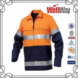 Wholesale Orange Navy Two Tone Reflective Tape Work Shirts