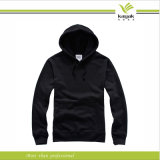 Plain Black Polyester Unisex Cheap Hoodies (KY-H045)