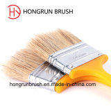 Plastic Handle Pure White Bristle Paint Brush (HYP005)