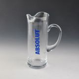 Handblown Glass Beer Jug with Decal Printing