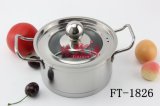 Stainless Steel Double-Ar Pan with Lid (FT-1826)
