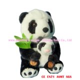 23cm Sitting Simulation Plush Panda Toys (mother and son)