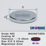 Strong Powerful NdFeB Cylinder Magnet with Different Plating