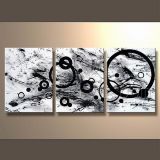 Modern Black and White Canvas Painting