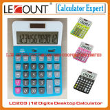 12 Digits Dual Power Large Desktop Calculator with Tilted Acrylic Screen and Rounding Selection and Decimal Selection (LC203)