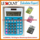 12 Digits Dual Power Large Desktop Calculator with Tilted Acrylic Screen and Rounding Selection and Decimal Selection (LC203)