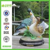 Vivid Resin Home and Garden Double Wild Ducks Sculpture (NF86040)