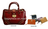 Women's Fashion Bags and Wallets Set, Office Lady Mullti-Function Stud Handbag (CC42-016)