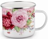 Enamel Mug with Flower Decal Series
