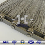 304 Stainless Steel Chain Driven Wire Mesh Belts with Baffle