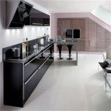 Manufacture Price Warm Opening Black Lacquer Kitchen Cabinet