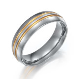 Jewellery Mens Tungsten Ring Two Tone Wedding Band 7mm