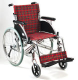 Deluxe Aluminum Wheelchair (Red checker pattern)