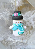 Christmas Craft Polymer Clay Snowman Costume