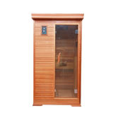 Family Using Spruce Wooden Sauna Room