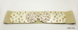 Elastic&PU Lady's Fashion Belt with Flower&Studs&Diamond (KY5336-1)