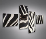 Zebra 4 Panels Painting for Home Decoration Wall Art