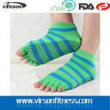 Fashion Striped Half Toe Socks/Yoga Socks/ Jacquard Socks