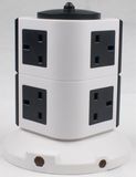 1-4 Layers Vertical Tower Power Socket UK Standard Outlets