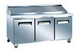 Stainless Steel Pizza Sandwich Table, Kitchen Worktable Refrigerator, Salad Pizza Prepation Table, Reataurant Salad Worktable Freezer