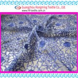 Impressive 3D Floral Blue Embroidery Design for Garment