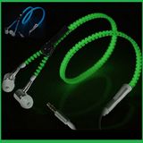 Fashion Gift Luminous Zipper Earphone