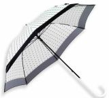 White Dots Ladies Elegance Straight Umbrella, Fashion Shopping Umbrella