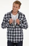 Men's Long Sleeve Double Pocket Casual Check Shirt