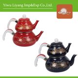 2PCS Color Enamel Kettle Set with Bakelite Handle (BY-2604)