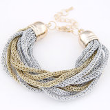 Rhodium Plating and Gold Plating Chain Bracelet