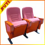 Jy-998m Fabric Price Wooden Folding Chair Matel Leg Wooden Armrest Wite Pads Conference Chair