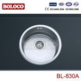 Single Round Bowl Stainless Steel Sink
