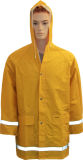 Waterproof Yellow Reflective PVC/Polyester/PVC Longcoat