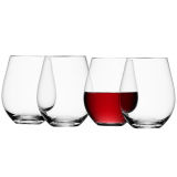 Unbreakable Wine Glasses - 100% Tritan - Shatterproof, Reusable, Dishwasher Safe (Set of 4 Stemless)
