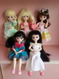 Plastic BJD Dolls Girl Fashion Dolls Ball Jointed Dolls for DIY Change