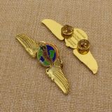 China Manufacturing Custom Metal Wing Badge